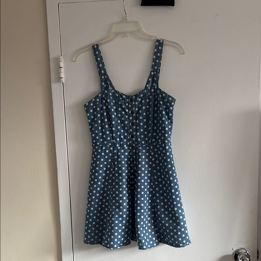 1 Blue Polka Dot Dress